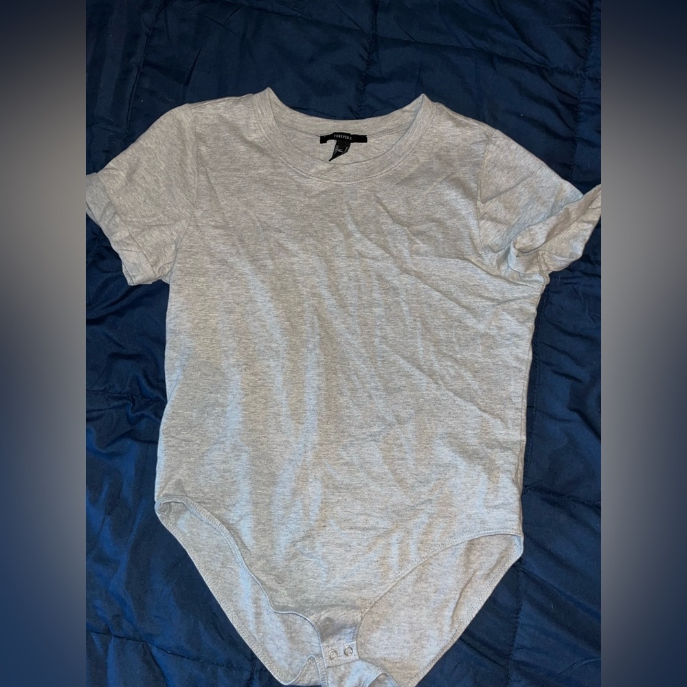 Forever 21 grey t body suit